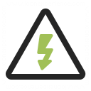 Sign Warning Voltage Icon 128x128