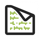 Sticky Note Text Icon 128x128