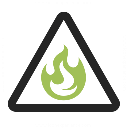 Sign Warning Flammable Icon 256x256