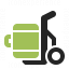 Hand Truck Suitcase Icon 64x64