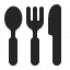 Knife Fork Spoon Icon 64x64