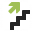 Stairs Up Icon 64x64