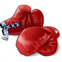 Boxing Gloves Red Icon 128x128