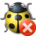 Bug Yellow Error Icon 128x128