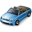 Car Convertible Blue Icon 128x128