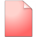 Document Plain Red Icon 128x128