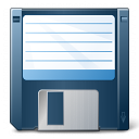 Floppy Disk Blue Icon 128x128