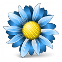 Flower Blue Icon 128x128