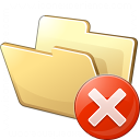 Folder Error Icon 128x128