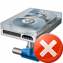 Hard Drive Network Error Icon 128x128
