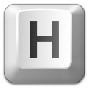 Keyboard Key H Icon 128x128