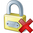 Lock Delete Icon 128x128