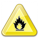 Sign Warning Flammable Icon 128x128