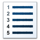 Text List Numbers Icon 128x128