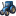 Tractor Blue Icon 16x16