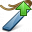 Bookmark Blue Up Icon 32x32