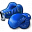 Boxing Gloves Blue Icon 32x32