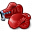 Boxing Gloves Red Icon 32x32