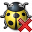 Bug Yellow Delete Icon 32x32
