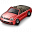 Car Convertible Red Icon 32x32