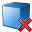 Cube Blue Delete Icon 32x32