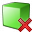 Cube Green Delete Icon 32x32