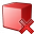 Cube Red Delete Icon 32x32