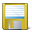 Floppy Disk Yellow Icon 32x32