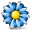 Flower Blue Icon 32x32