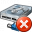 Hard Drive Network Error Icon 32x32