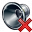 Loudspeaker Delete Icon 32x32