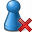 Pawn Blue Delete Icon 32x32