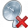 Satellite Dish Delete Icon 32x32