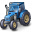 Tractor Blue Icon 32x32