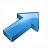 Arrow 2 Up Right Blue Icon