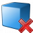 Cube Blue Delete Icon