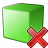 Cube Green Delete Icon
