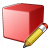Cube Red Edit Icon