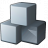 Cubes Grey Icon