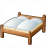 Double Wooden Bed Icon