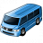 Minibus Blue Icon