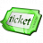 Ticket Green Icon