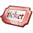 Ticket Red Icon