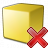 Cube Yellow Delete Icon 48x48