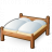 Double Wooden Bed Icon 48x48