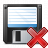 Floppy Disk Delete Icon 48x48