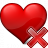 Heart Delete Icon 48x48