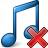 Music Blue Delete Icon 48x48