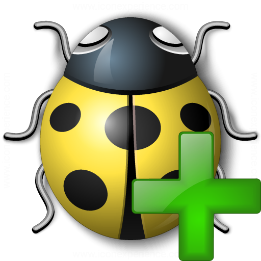 Bug Yellow Add Icon