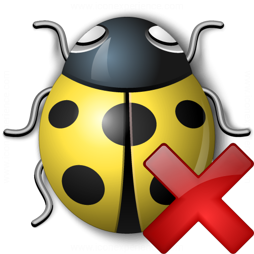 Bug Yellow Delete Icon